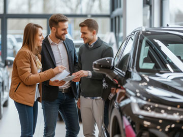 Familie holt sich ein neues Angebot bei Autoankauf Arnsberg ein
